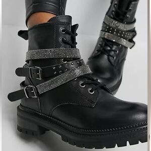 Steve Madden Girls J Captain Lug Sole Boots w/ Zip Closure | Size 3